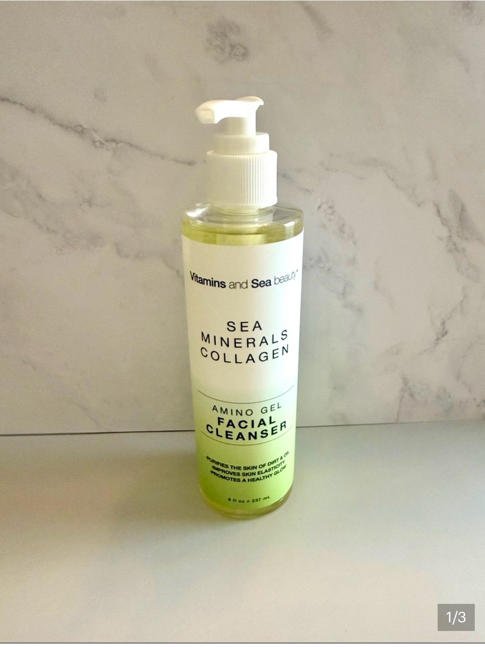 ❇️ Vitamins and Sea Beauty Minerals Collagen Amino Gel Facial Cleanser 8 oz NEW